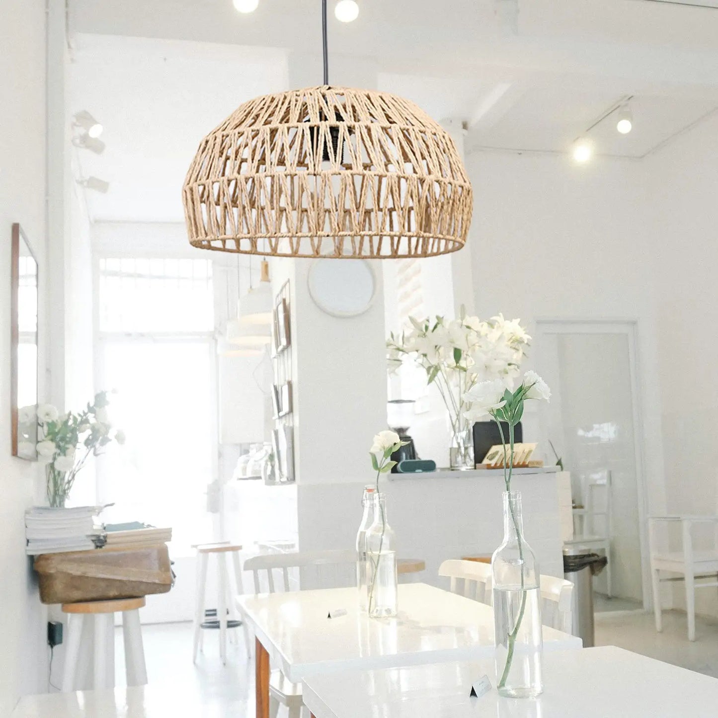 Bohemian Woven Rope Pendant Light