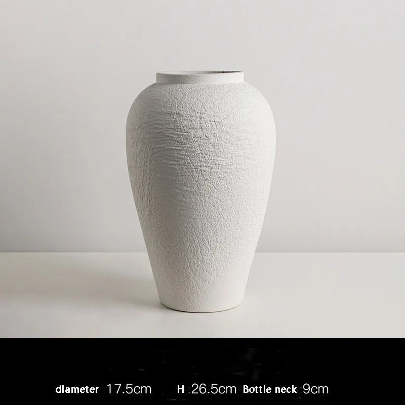 Ceramic Wabi-Sabi Vase — Minimal Neutral Home Accent