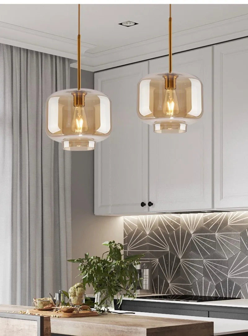 Nordic Glass Pendant Lamp | Modern Hanging Ceiling Light