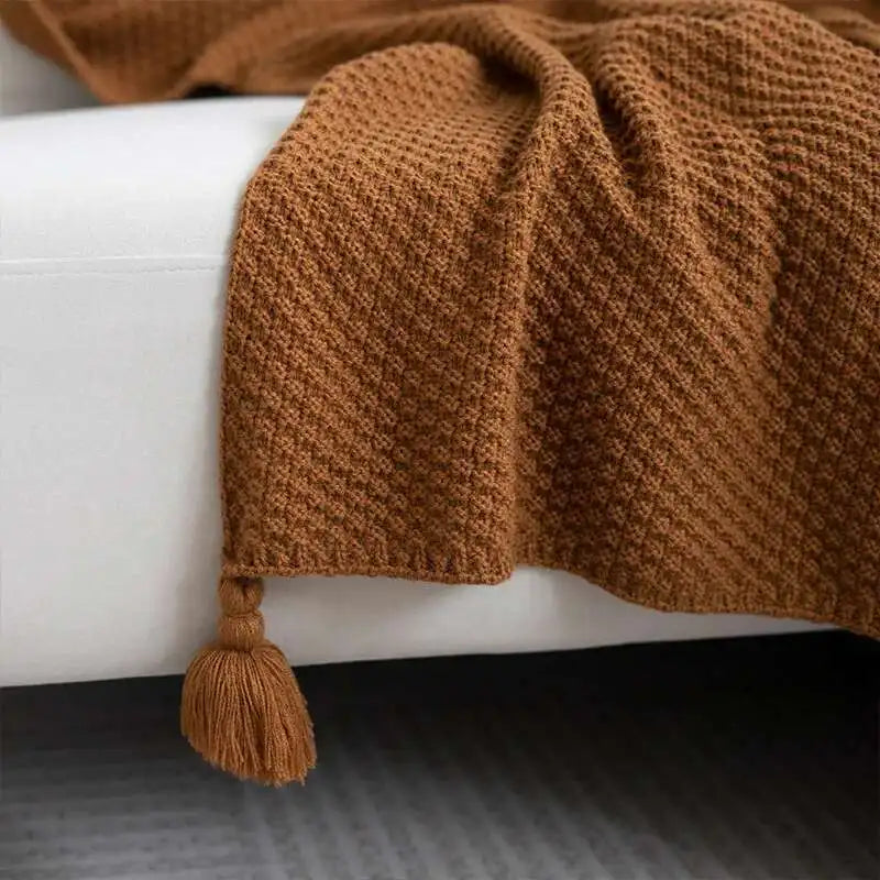 Nordic Knitted Throw Blanket