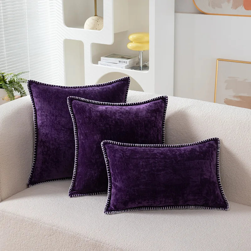 Luxury Velvet Chenille Throw Pillow Covers