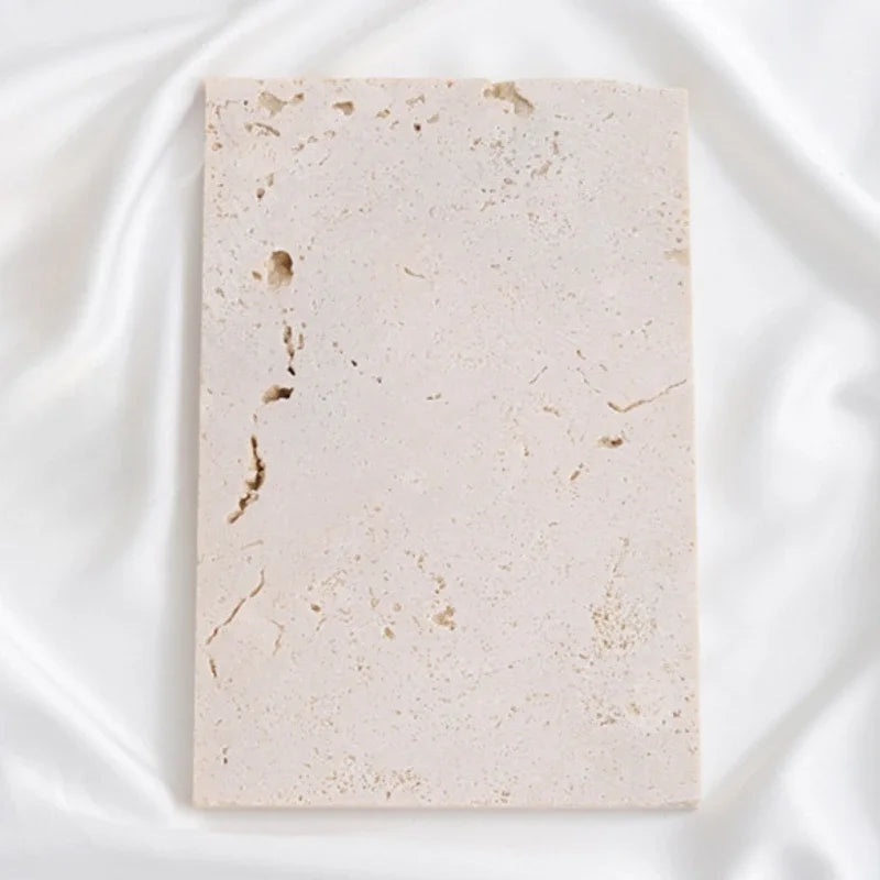 Mini Travertine Jewelry Tray | Minimalist Display Organizer