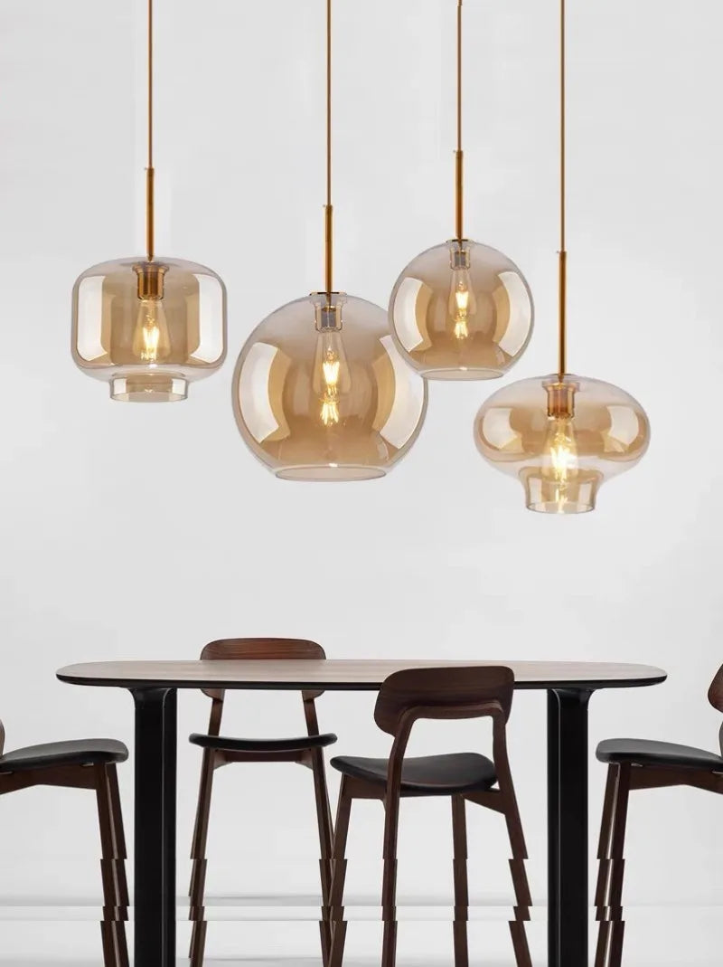 Nordic Glass Pendant Lamp | Modern Hanging Ceiling Light