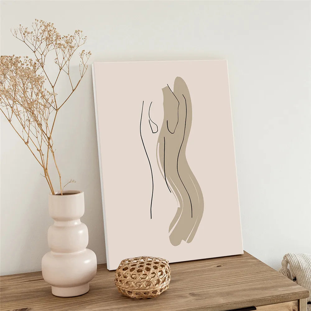 Abstract Matisse Line Art Canvas – Minimalist Modern Wall Decor