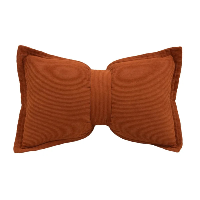 Cute Bow Plush Pillow Cover – Soft Decorative Cushion