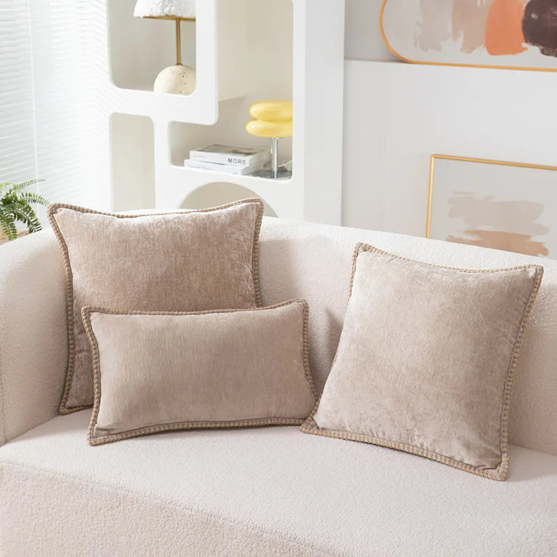 Luxury Velvet Chenille Throw Pillow Covers