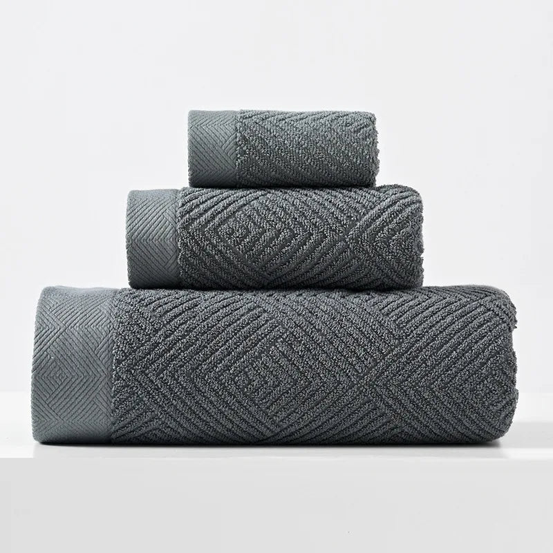 3-Piece Cotton Bath Towel Set