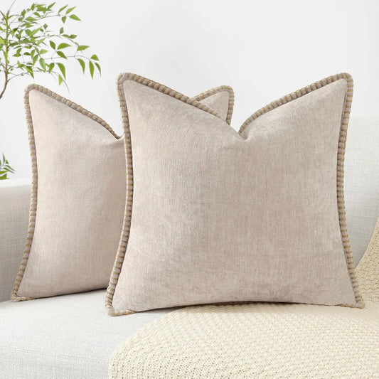 Luxury Velvet Chenille Throw Pillow Covers