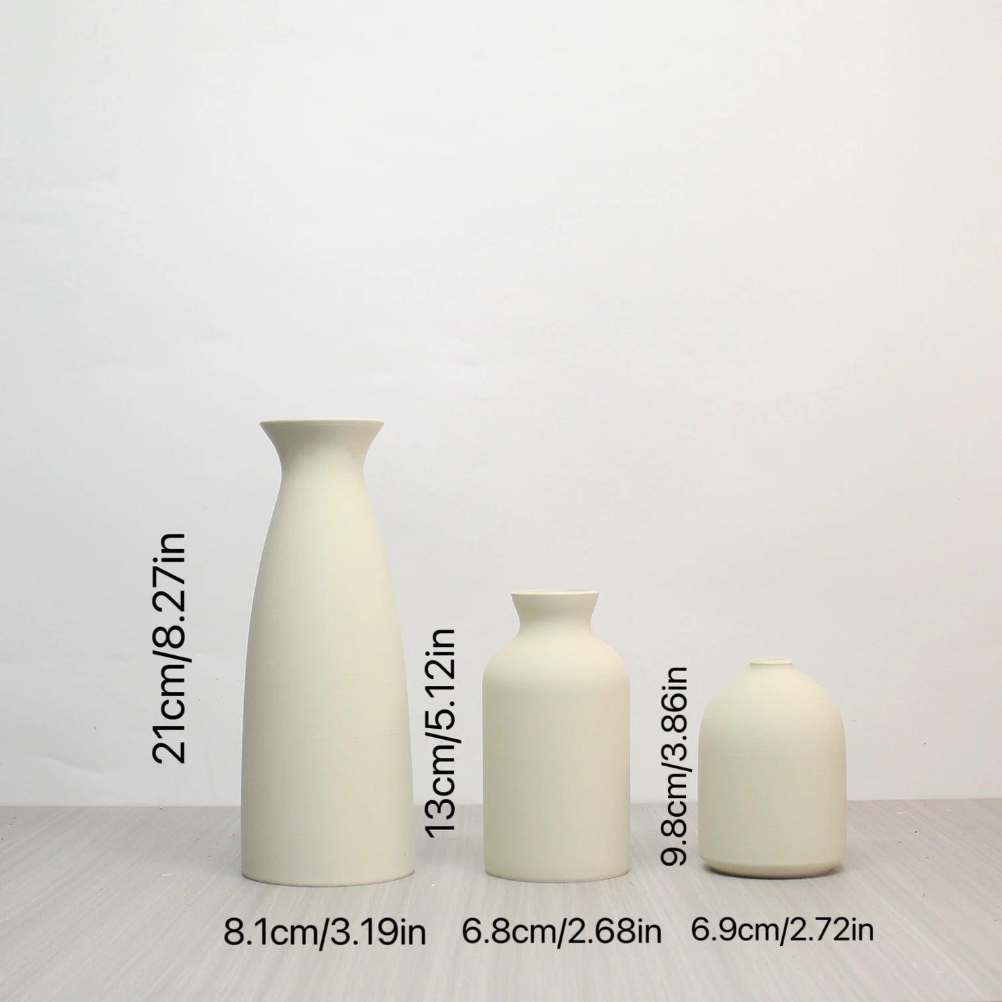 VintageGlow Vase Trio — Modern Ceramic Set