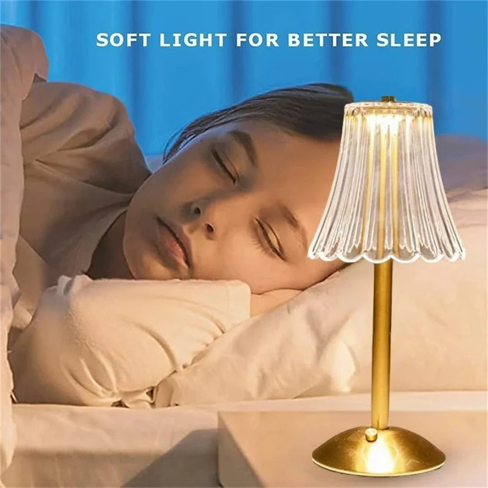 AuraTouch LED Lamp — 3-Color Dimming Night Light