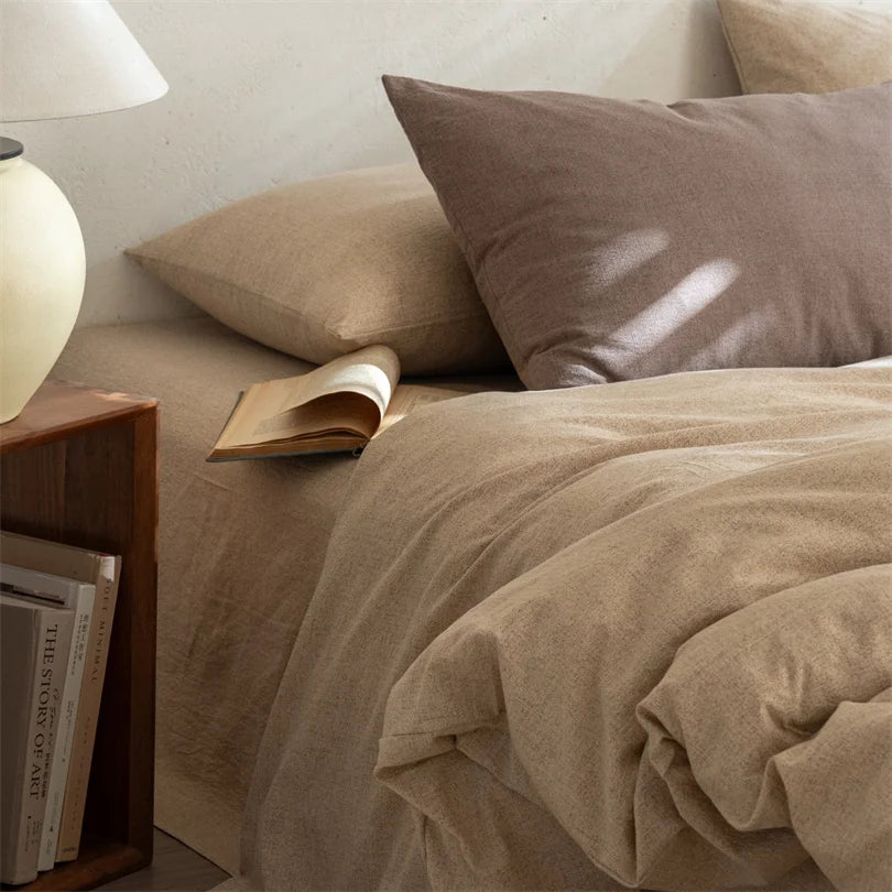 Dreamreal 100% Linen Bedding Set (4-Piece) | Breathable Cooling Sheet + Duvet Cover