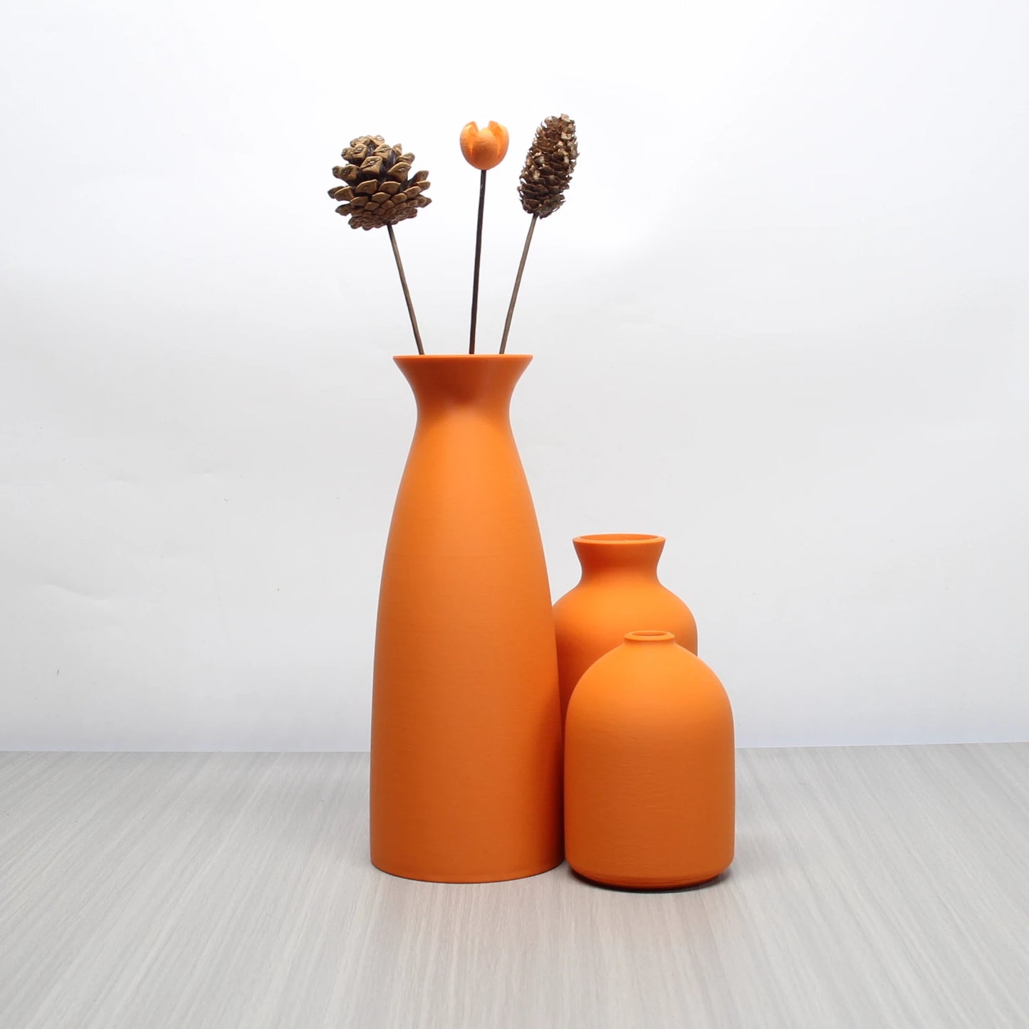 VintageGlow Vase Trio — Modern Ceramic Set