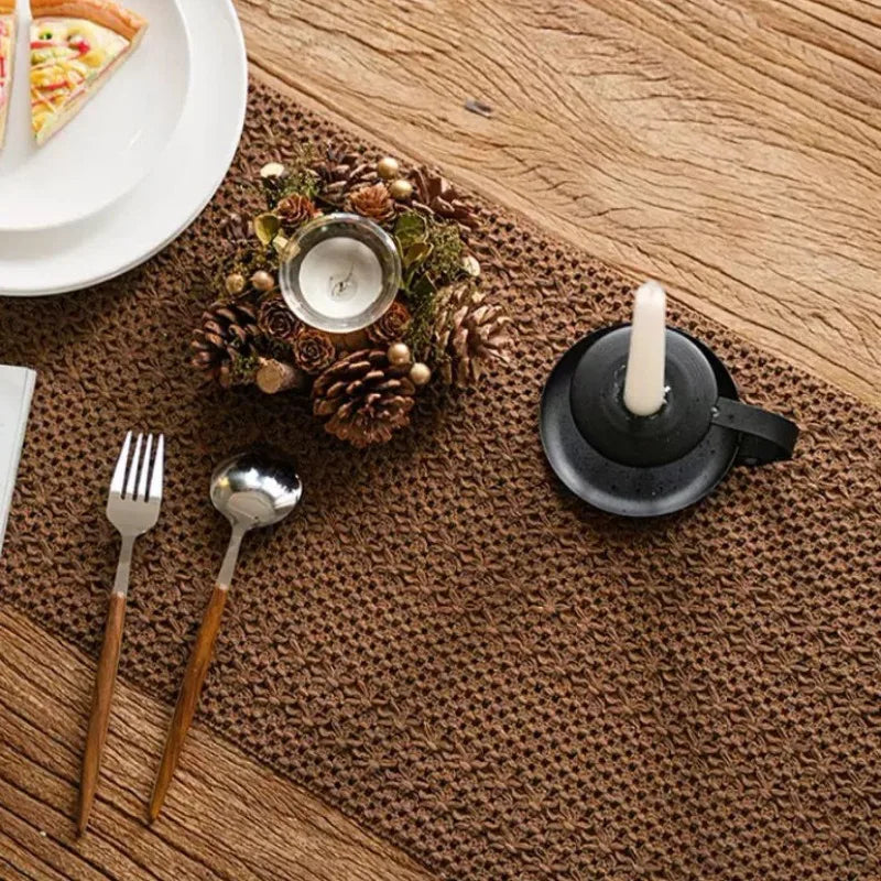 Boho Woven Tassel Table Runner