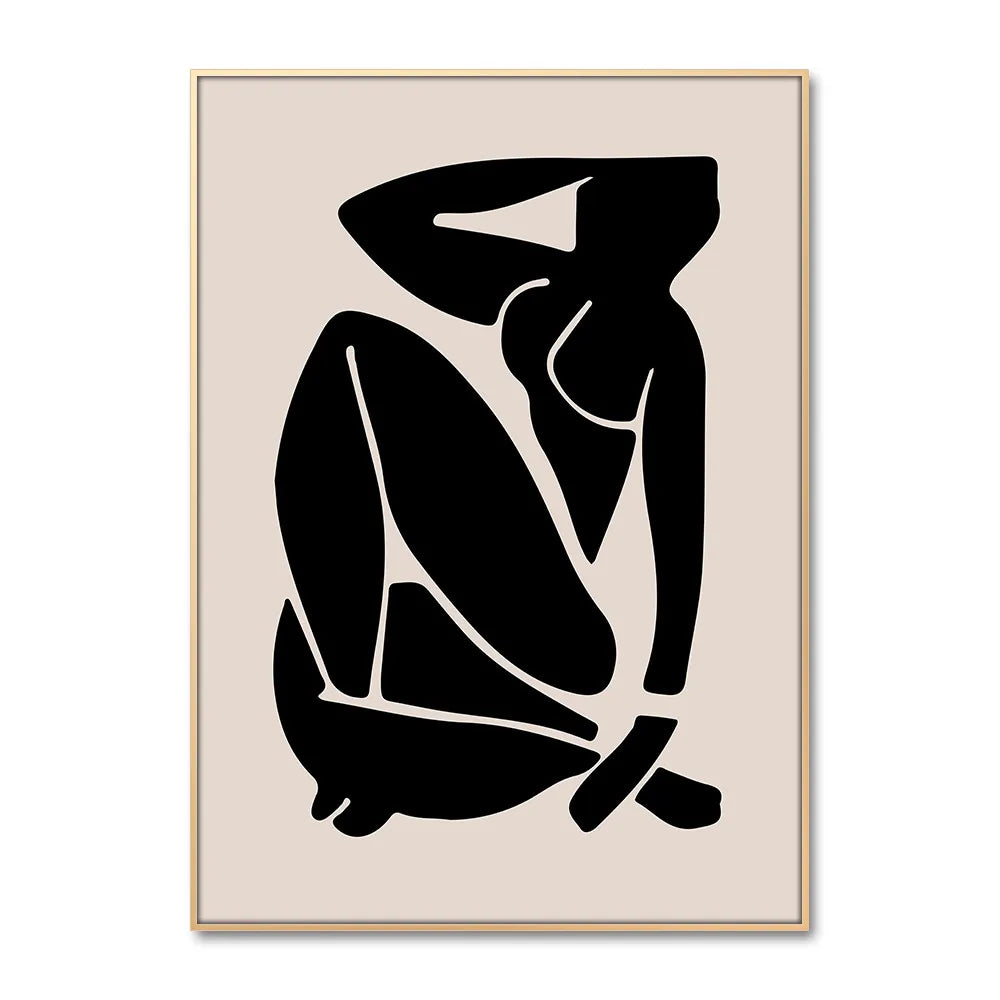 Abstract Matisse Line Art Canvas – Minimalist Modern Wall Decor