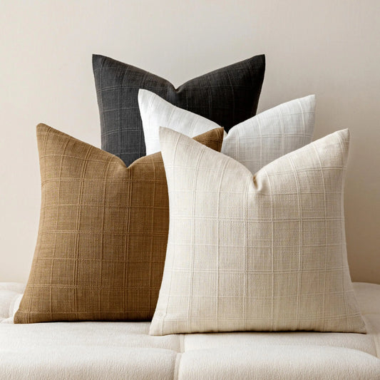 Neutral Linen Pillow Covers | Textured Decorative Cushion Covers
