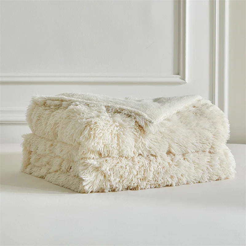 Plush Double-Sided Throw Blanket
