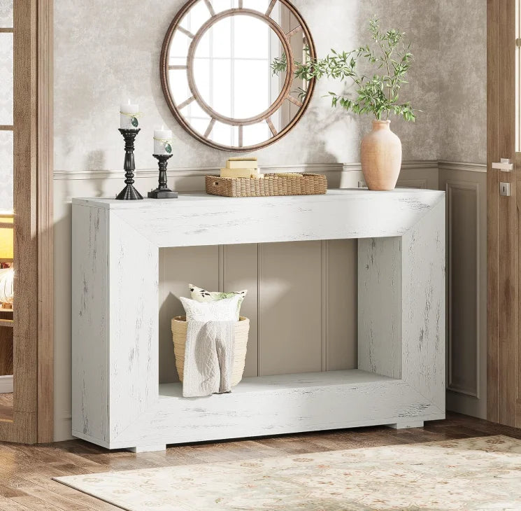 Tribesigns 47" Farmhouse Console Table with Storage