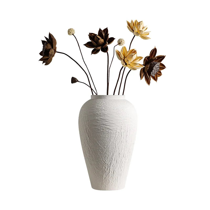 Ceramic Wabi-Sabi Vase — Minimal Neutral Home Accent
