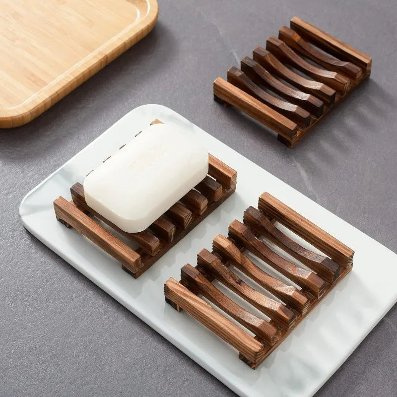 Wooden Soap Dish — Self-Draining Minimal Bath Tray