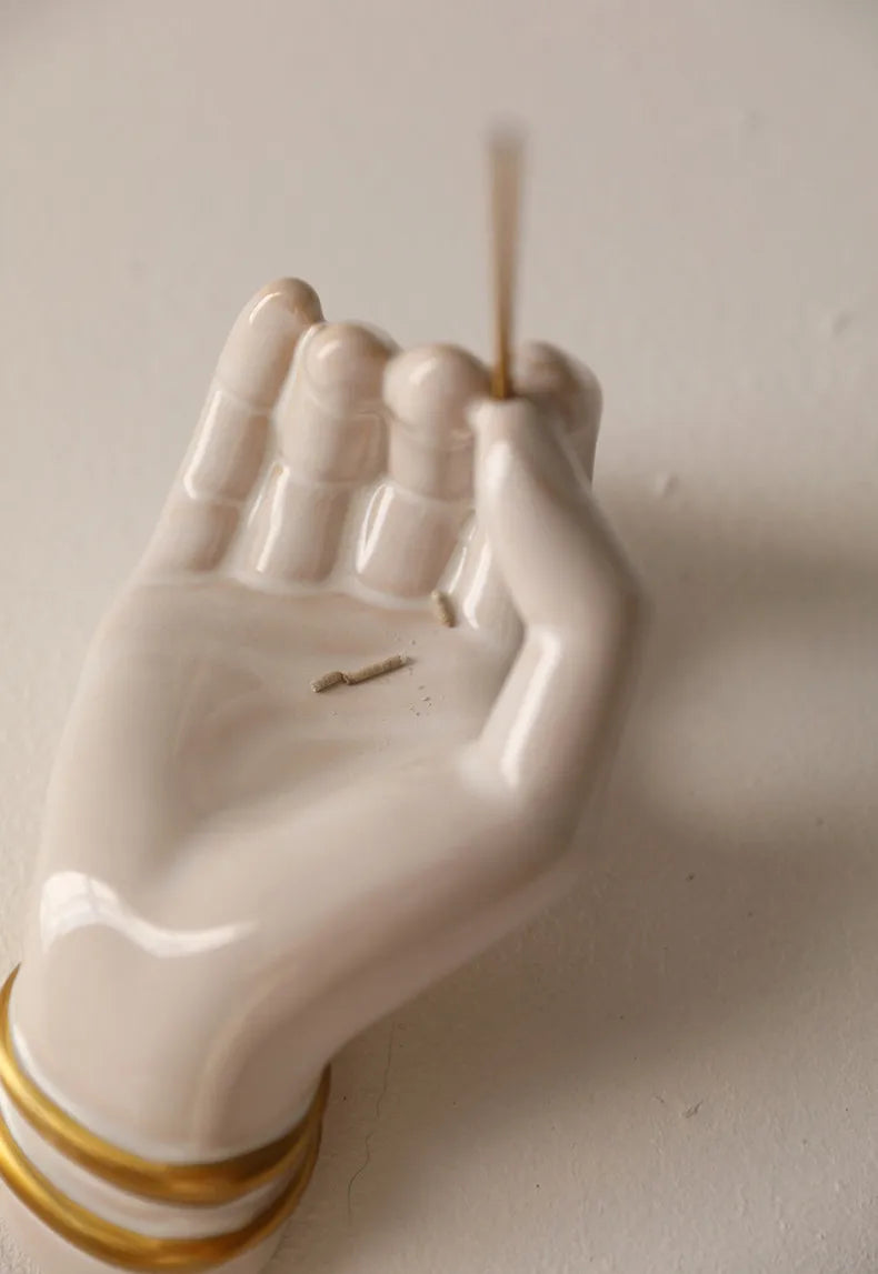 Serenity Palm Ceramic Incense Holder