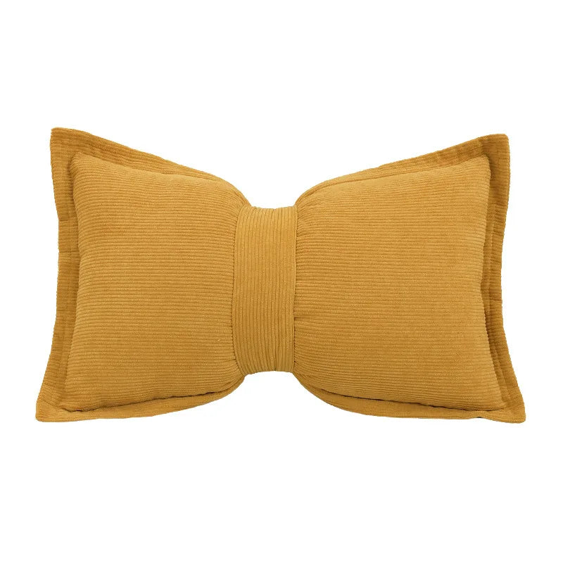 Cute Bow Plush Pillow Cover – Soft Decorative Cushion