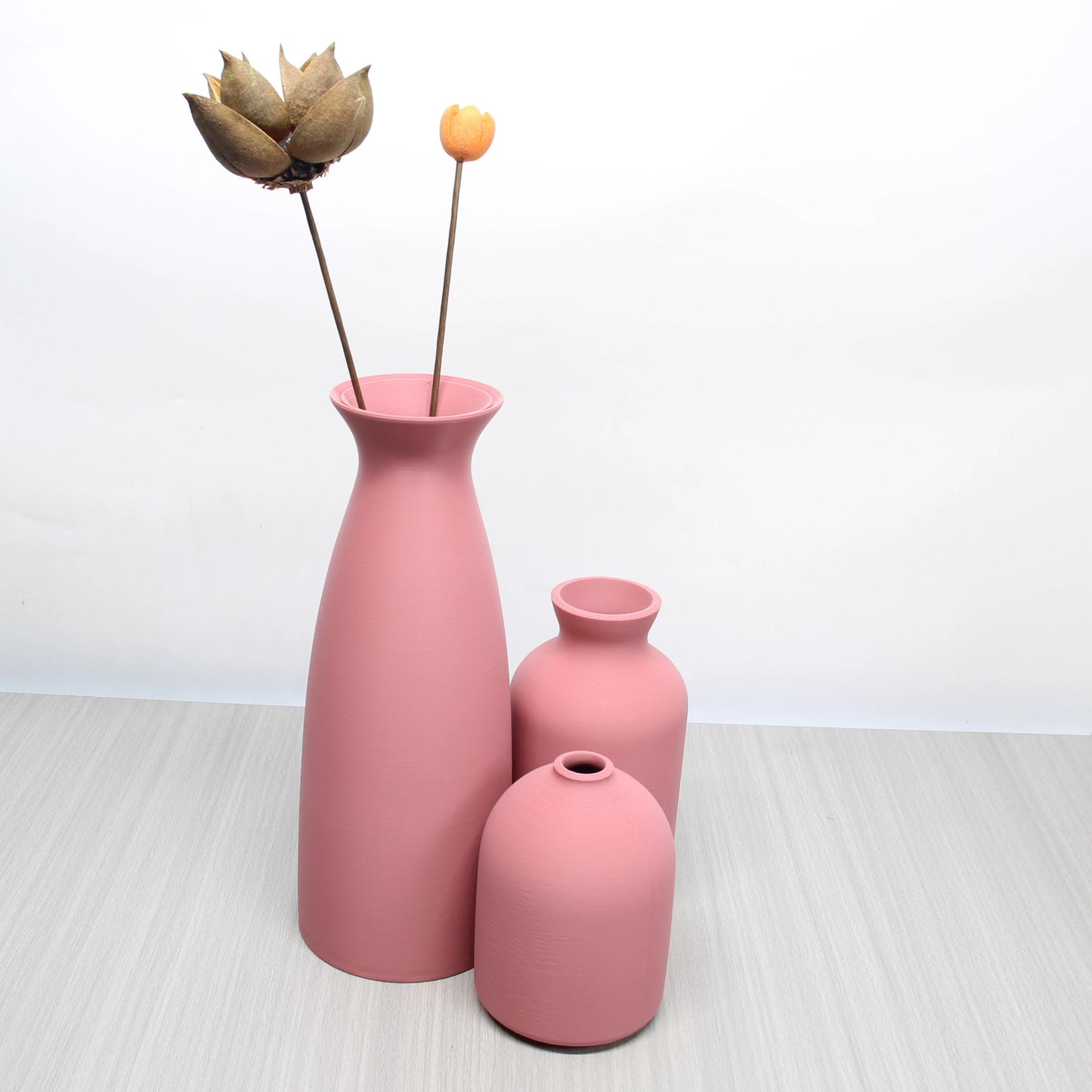 VintageGlow Vase Trio — Modern Ceramic Set