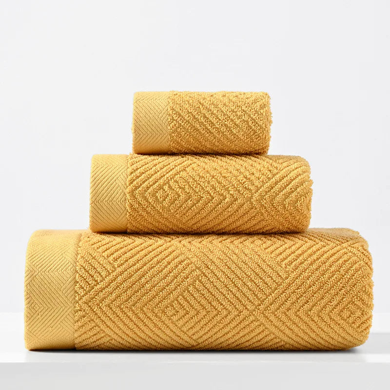 3-Piece Cotton Bath Towel Set