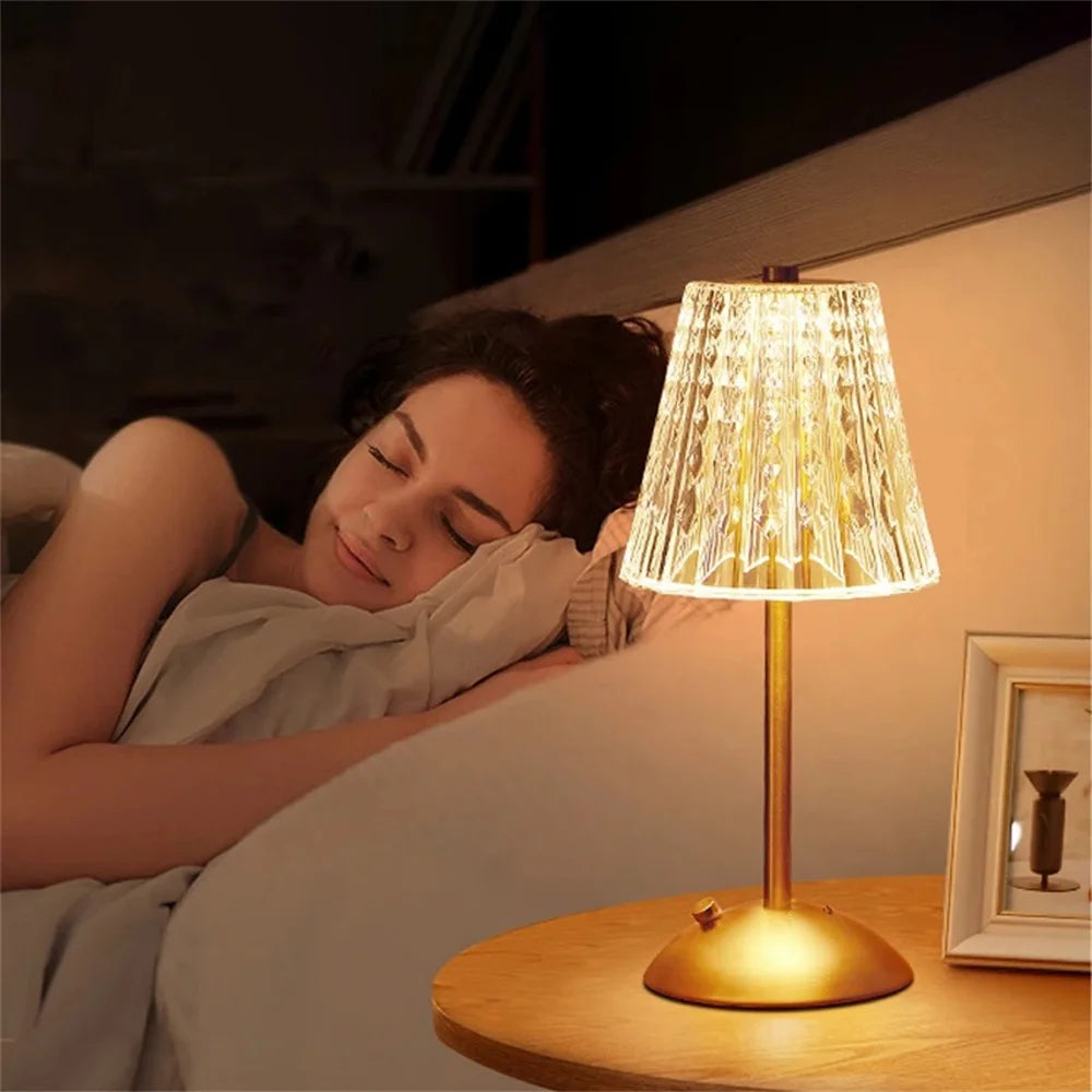 AuraTouch LED Lamp — 3-Color Dimming Night Light
