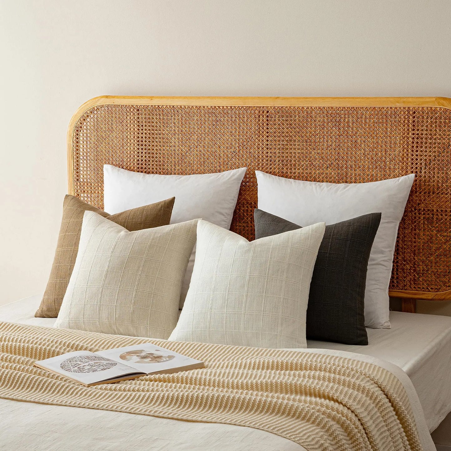 Neutral Linen Pillow Covers | Textured Decorative Cushion Covers