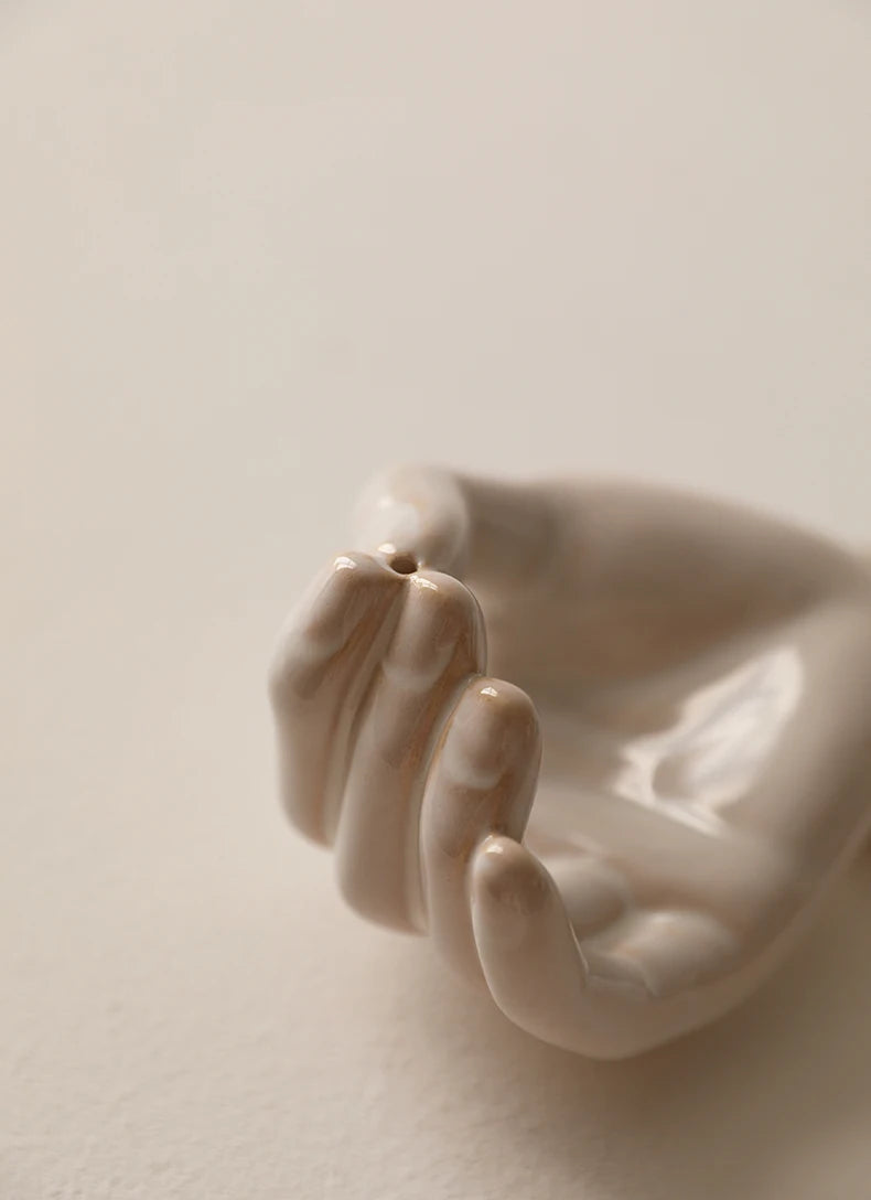 Serenity Palm Ceramic Incense Holder