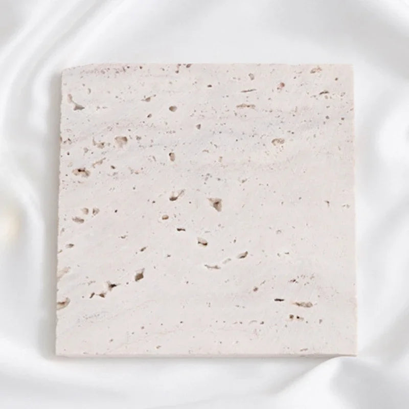 Mini Travertine Jewelry Tray | Minimalist Display Organizer
