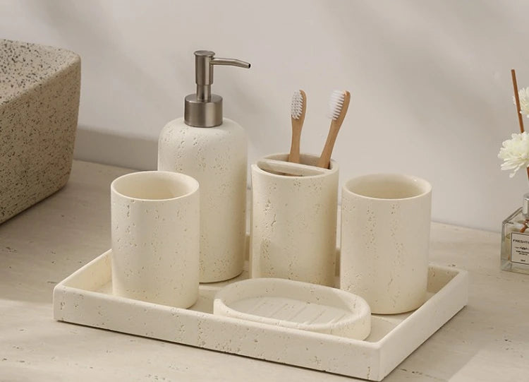 Stone Toothbrush Holder — Minimal Bathroom Organizer