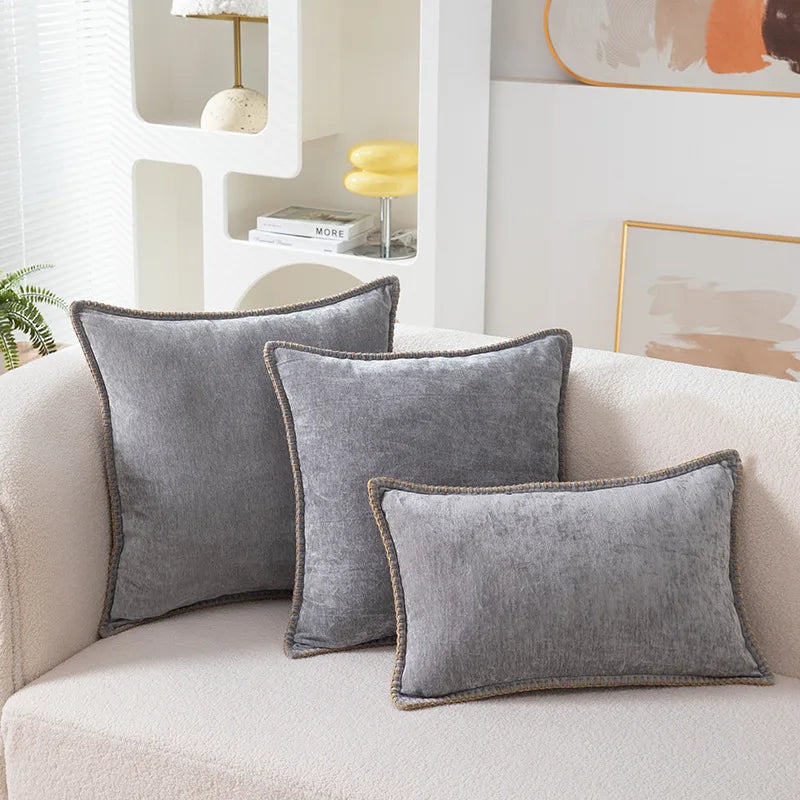 Luxury Velvet Chenille Throw Pillow Covers