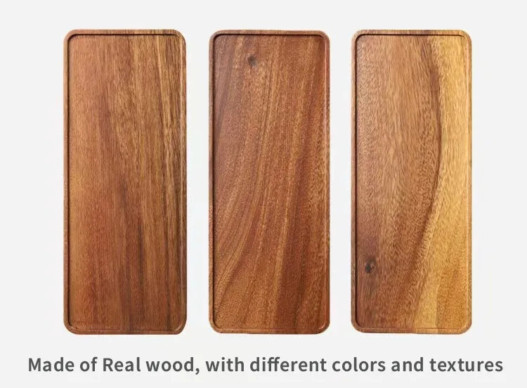 Solid Walnut Serving Tray – One-Piece Wood Board for Coffee, Tea & Snacks