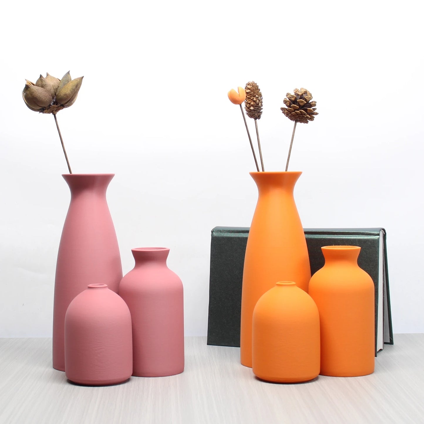 VintageGlow Vase Trio — Modern Ceramic Set