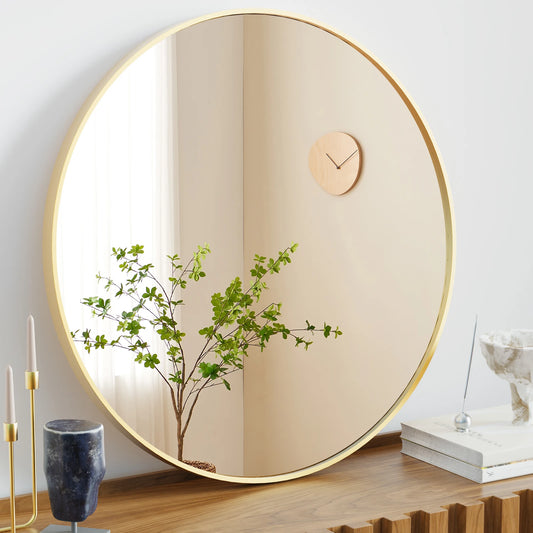 Gold Round Vanity Wall Mirror