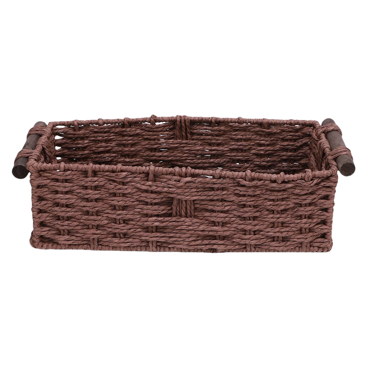 Handwoven Toilet Paper Storage Basket – Paper Rope Organizer (35×15×10 cm)