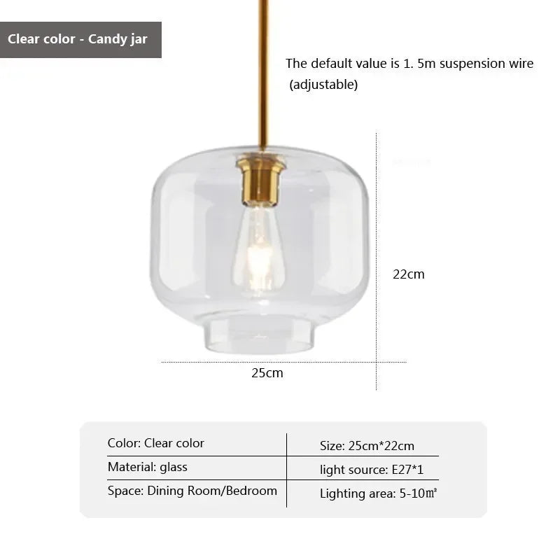 Nordic Glass Pendant Lamp | Modern Hanging Ceiling Light