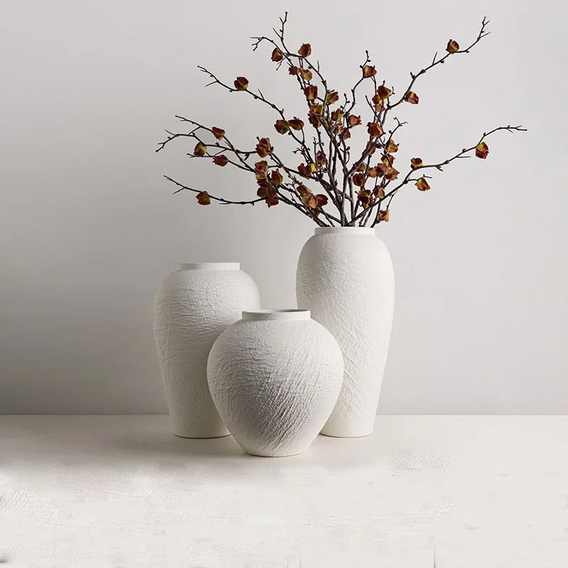 Ceramic Wabi-Sabi Vase — Minimal Neutral Home Accent
