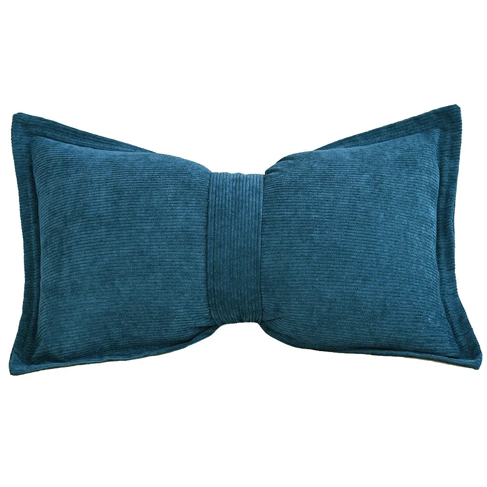 Cute Bow Plush Pillow Cover – Soft Decorative Cushion