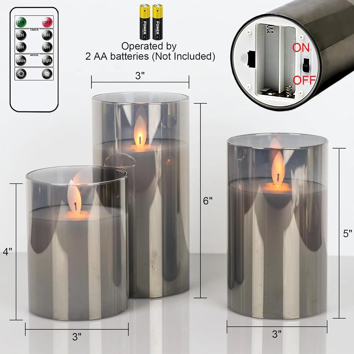 Flameless LED Candles with Remote & Timer | Warm Ambient Glow
