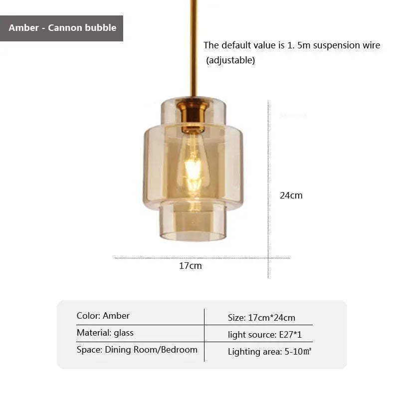 Nordic Glass Pendant Lamp | Modern Hanging Ceiling Light