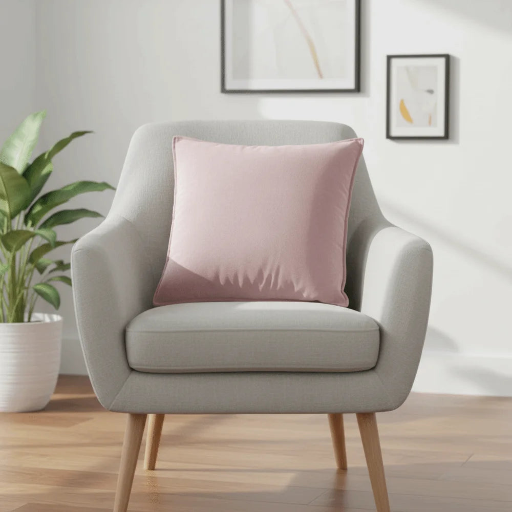 Nordic Velvet Throw Pillow Cover – Solid Color