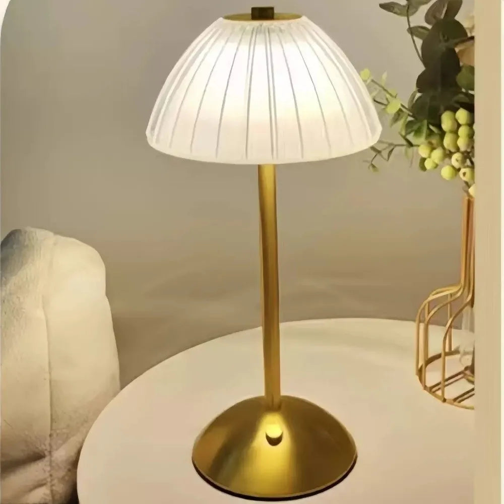 Nordic Cordless Touch Table Lamp – Gold Accent Lighting