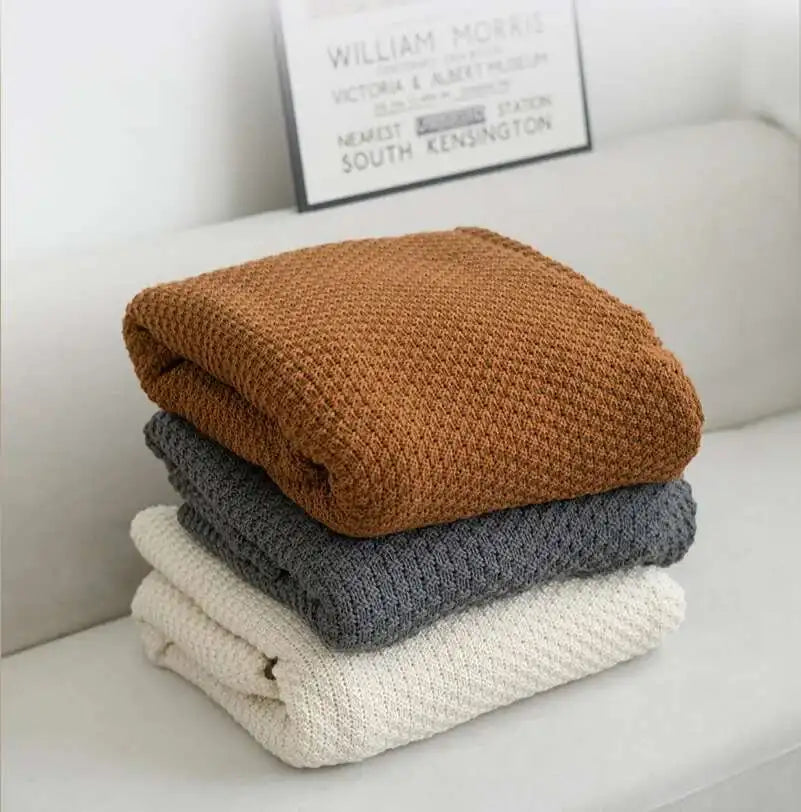 Nordic Knitted Throw Blanket