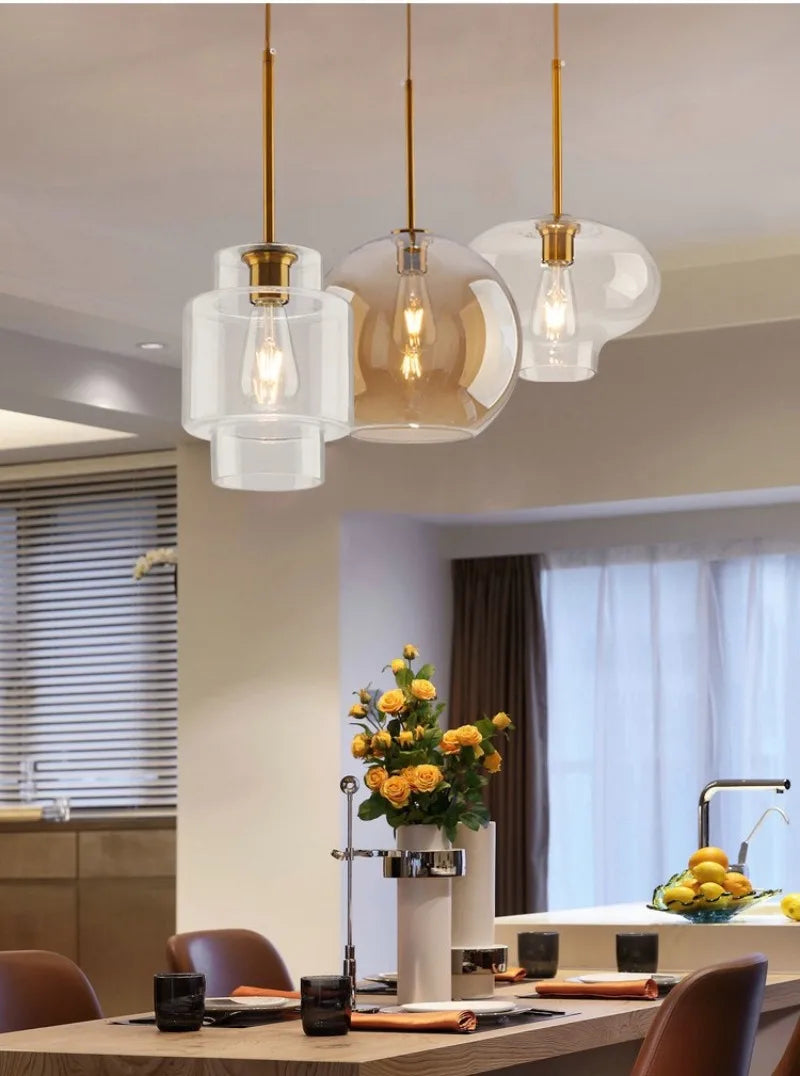 Nordic Glass Pendant Lamp | Modern Hanging Ceiling Light