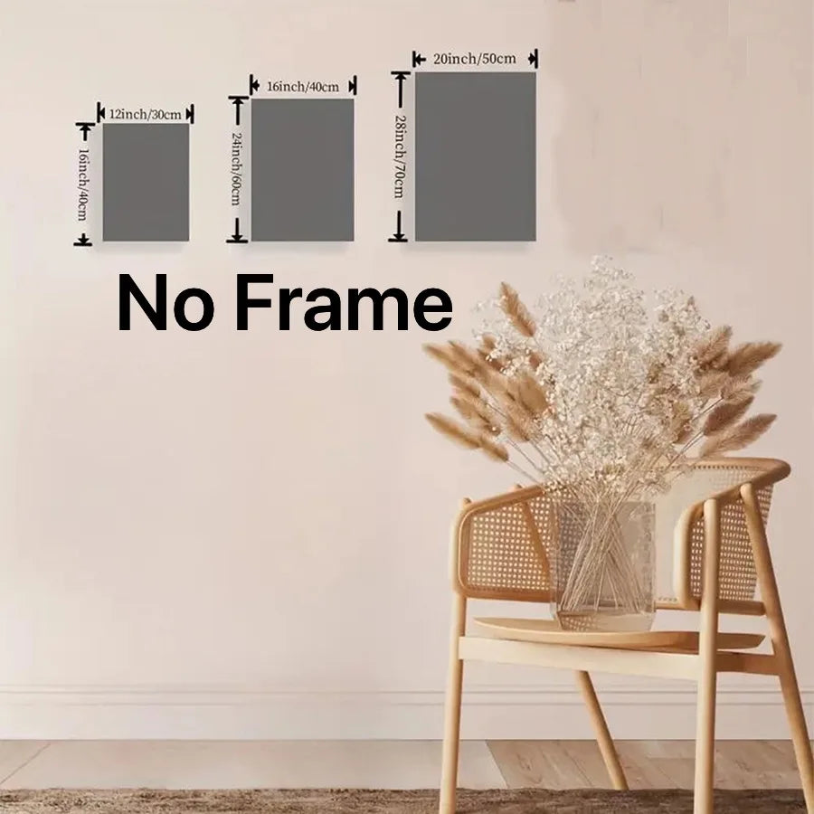 3-Piece Boho Floral Canvas Set – Mid-Century Modern Wall Art