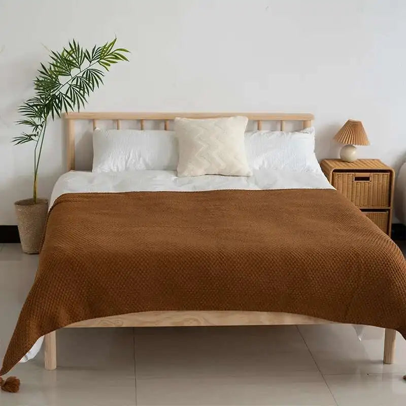 Nordic Knitted Throw Blanket