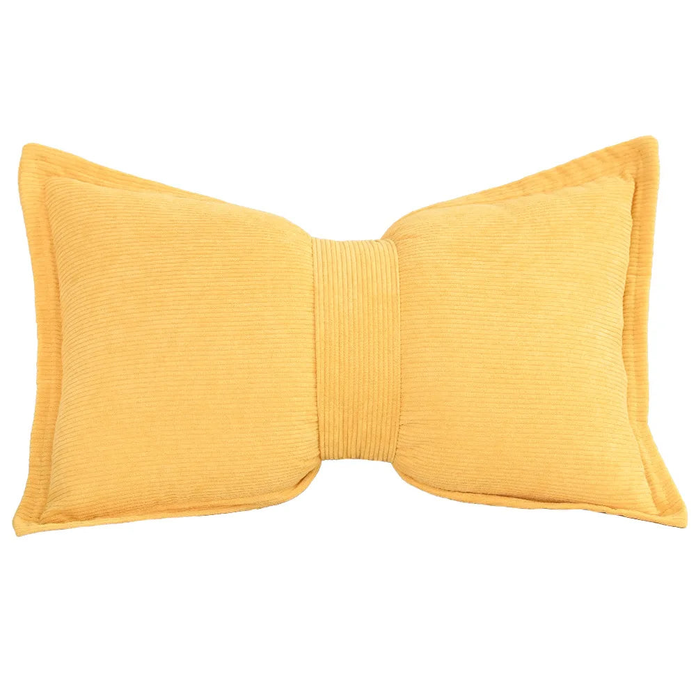 Cute Bow Plush Pillow Cover – Soft Decorative Cushion