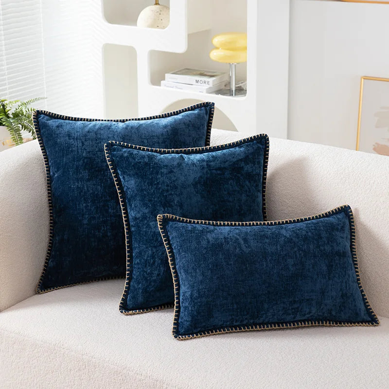 Luxury Velvet Chenille Throw Pillow Covers